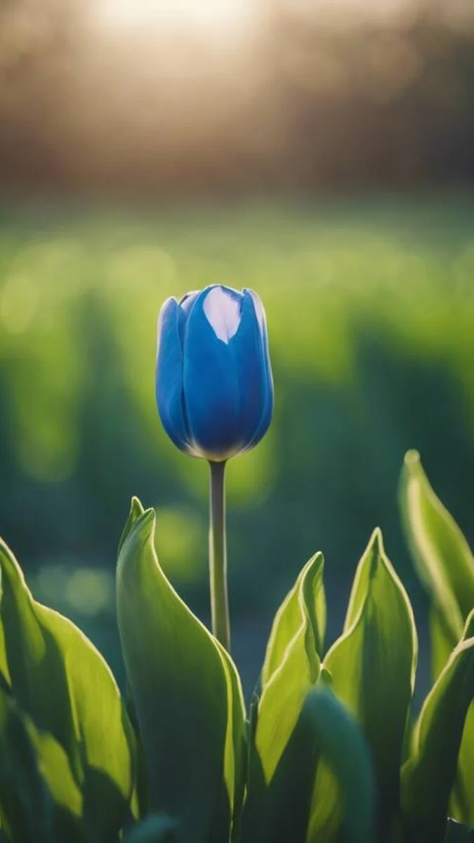 Ảnh nền hoa Tulip xanh 4k (2)