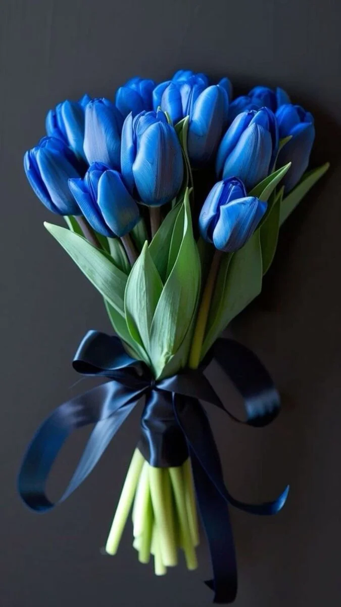 Ảnh nền hoa Tulip xanh 4k (3)